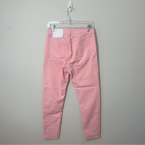 Loft High Rise Skinny Jeans Pink Curvy Fit - Picture 4 of 7